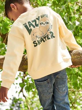 Boys-Cardigans, Jumpers & Sweatshirts-Sweatshirts & Hoodies-Sweatshirt with Large Motif on the Back, for Boys