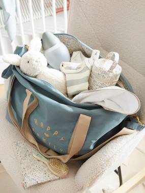 Nursery-Weekend Changing Bag with Print: La Vie est Pleine de Surprises