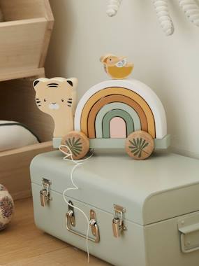 -Stackable Pull-Along Tiger in FSC® Wood