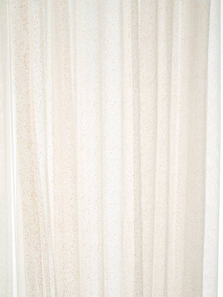 Canopy Curtain with Glitter PINK LIGHT SOLID WITH DESIGN - vertbaudet enfant 