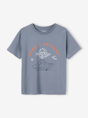 T-Shirt with Landscape & Details in Puff Ink, for Boys  - vertbaudet enfant