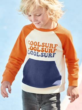 Boys-Cardigans, Jumpers & Sweatshirts-Sweatshirts & Hoodies-Cool Surf Sweatshirt, Colourblock Effect, for Boys