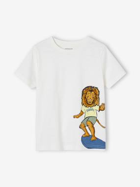 Garçon-T-shirt, polo, sous-pull-T-shirt-T-shirt animal ludique garçon