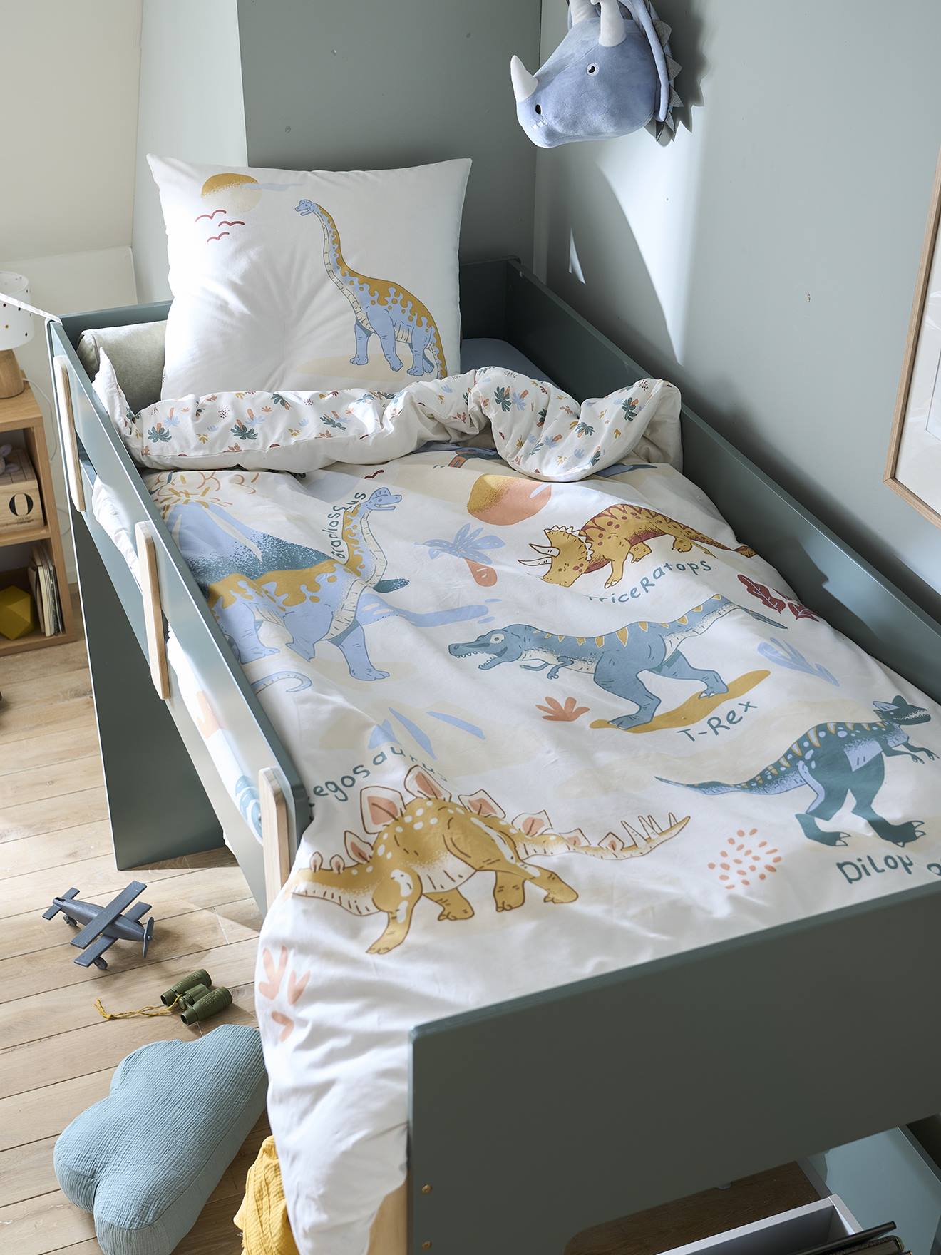 Opbergbed 140 x 200 cm - Eenpersoonsbed met USB-oplaadfunctie en