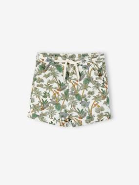 Bébé-Short jungle bébé en coton et lin