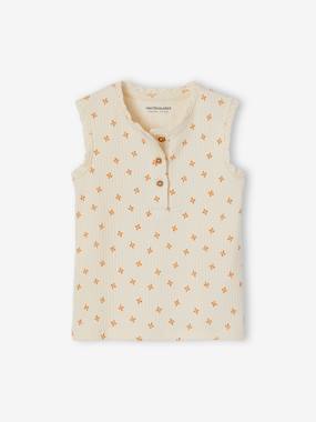 -Printed Sleeveless Top for Babies