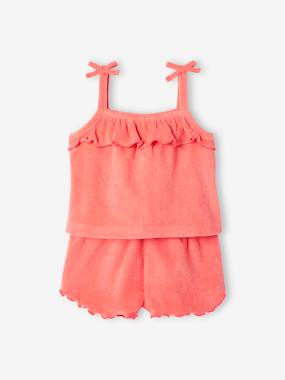 Baby-Outfits-Terry Cloth Combo for Babies: Strappy Top & Shorts