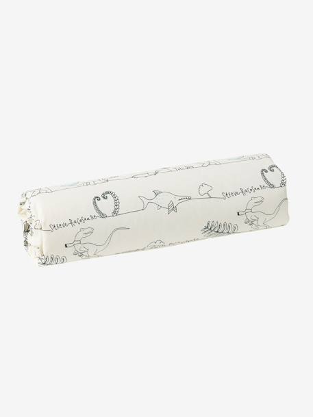 Children's Fitted Sheet, Dinorama Theme WHITE LIGHT ALL OVER PRINTED - vertbaudet enfant 