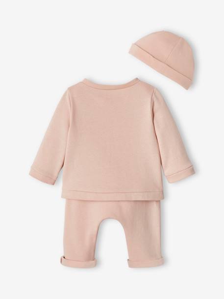 3-Piece Fleece Combo for Babies BEIGE MEDIUM MIXED COLOR+rosy - vertbaudet enfant 