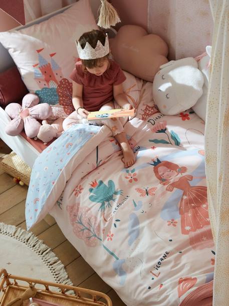 Parure De Lit Enfant Licorne - Housse De Couette 140x200 Cm + Taie 63x63 Cm, En Coton Recyclé