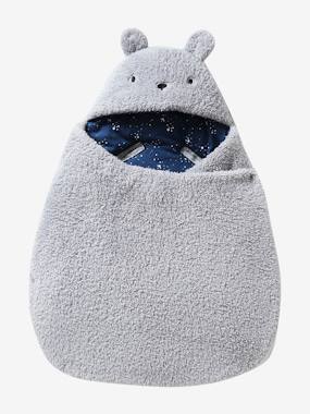 Baby-Outerwear-Transformable Baby Nest in Plush Fabric, Bear