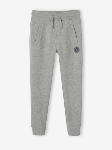 Pantalon jogging Basics garçon en molleton dark bleu ardoise+gris moyen chiné+marine chiné+noir+noir chiné+noisette+ocre+rouge+vert sapin - vertbaudet enfant 