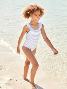 -Sailor-Style Swimsuit for Girls