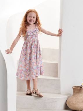 Girls-Dresses-Strappy Midi-Length Dress for Girls