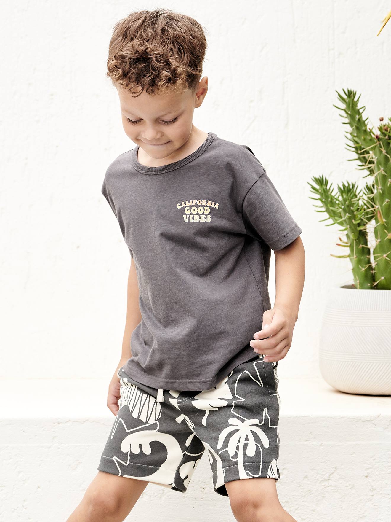 T Shirt with Maxi Motif for Boys mustard Boys