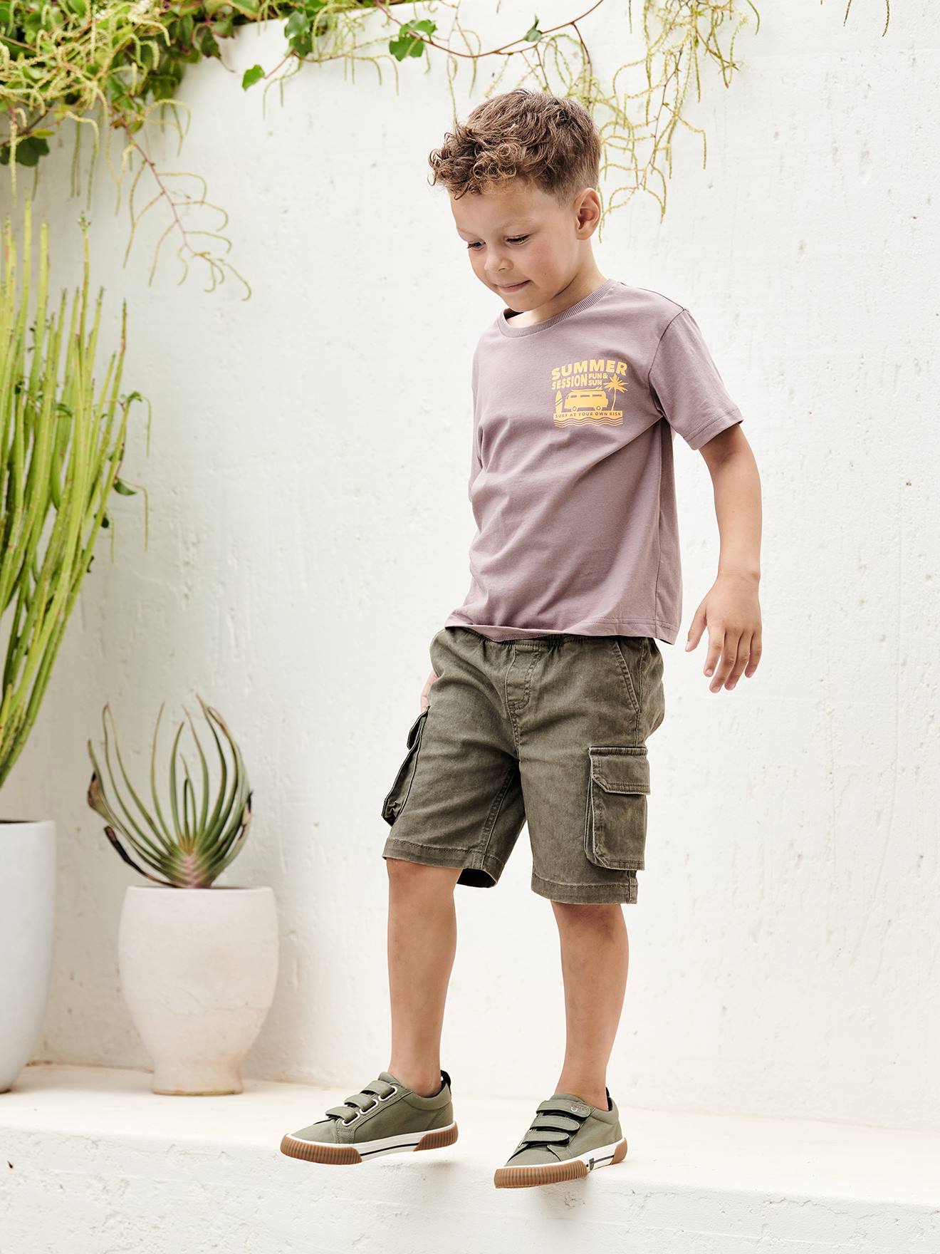 Vertbaudet Short De Bain Junior Garcon Short Chino Gris Garçon