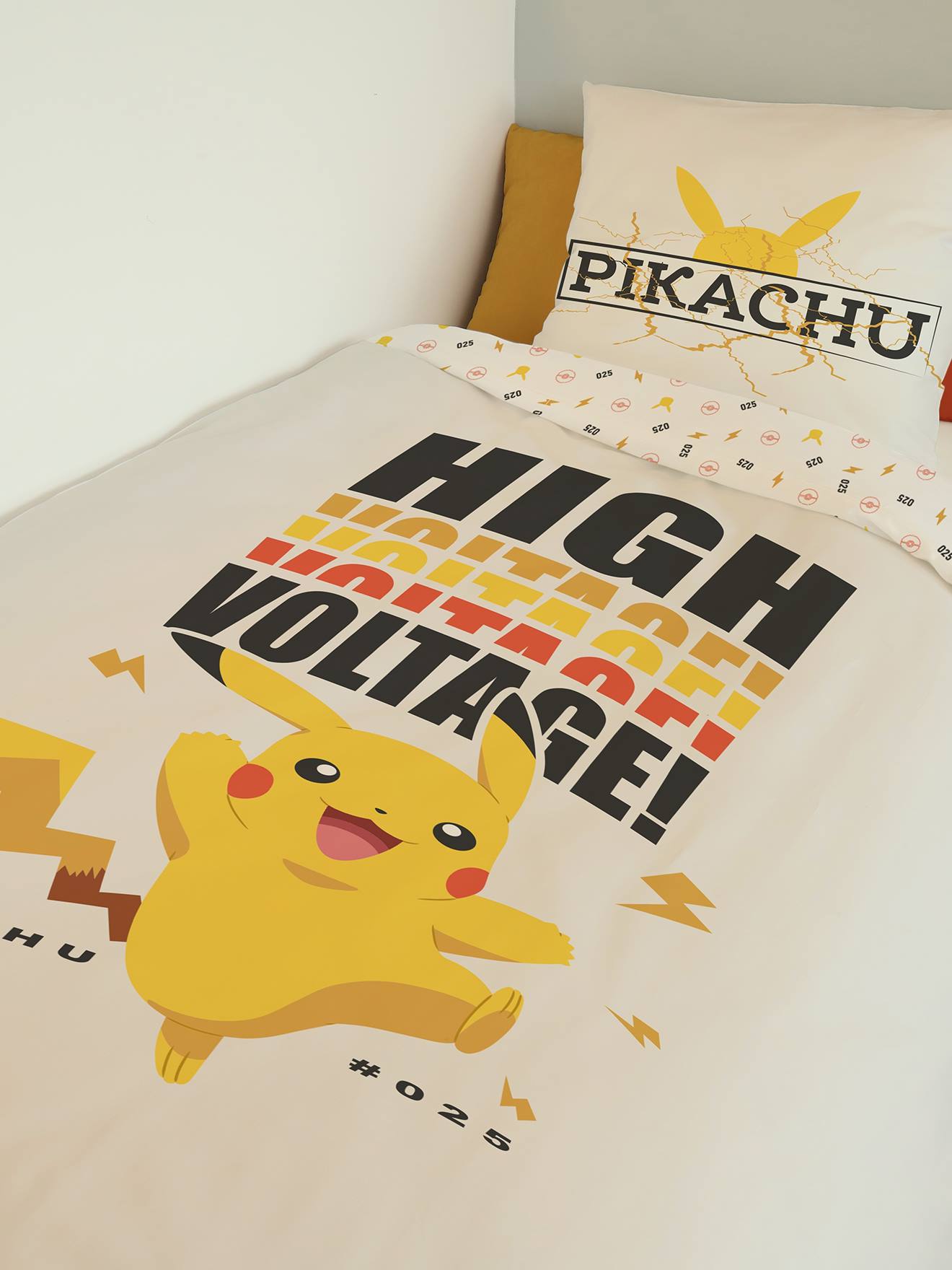 Parure Housse de Couette Pokémon Pikachu enfant bleu