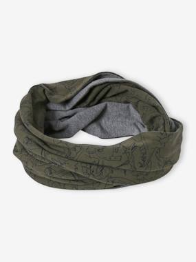 Garçon-Accessoires-Snood réversible garçon dino/chiné