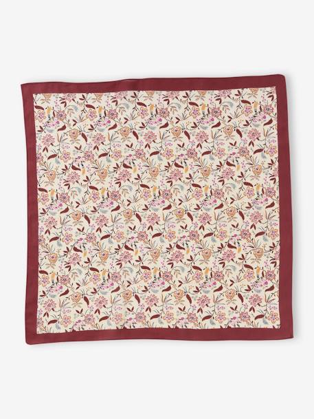 Foulard fleuri personnalisable fille mauve - vertbaudet enfant 