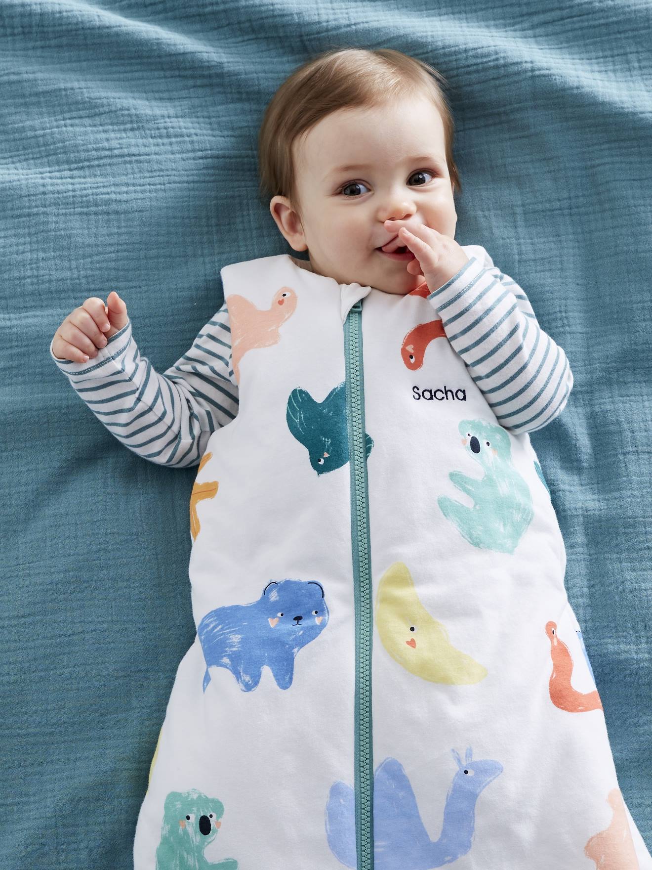 Blue baby sleeping bag hot sale