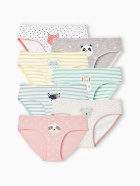 Fille-Sous-vêtement-Lot de 7 culottes fille animaux