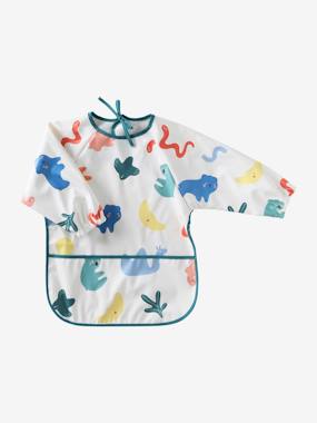 Nursery-Smock-Like Bib with Long Sleeves