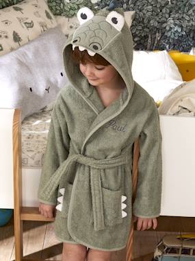 Linge de lit & Déco-Peignoir de bain enfant Crocodile