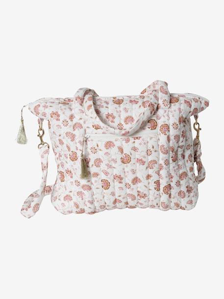 Sac à langer en gaze de coton Plume beige imprimé+blanc imprimé+bleu imprimé+écru+folk+IVOIRE IMPRIME+ivoire végétal - vertbaudet enfant 