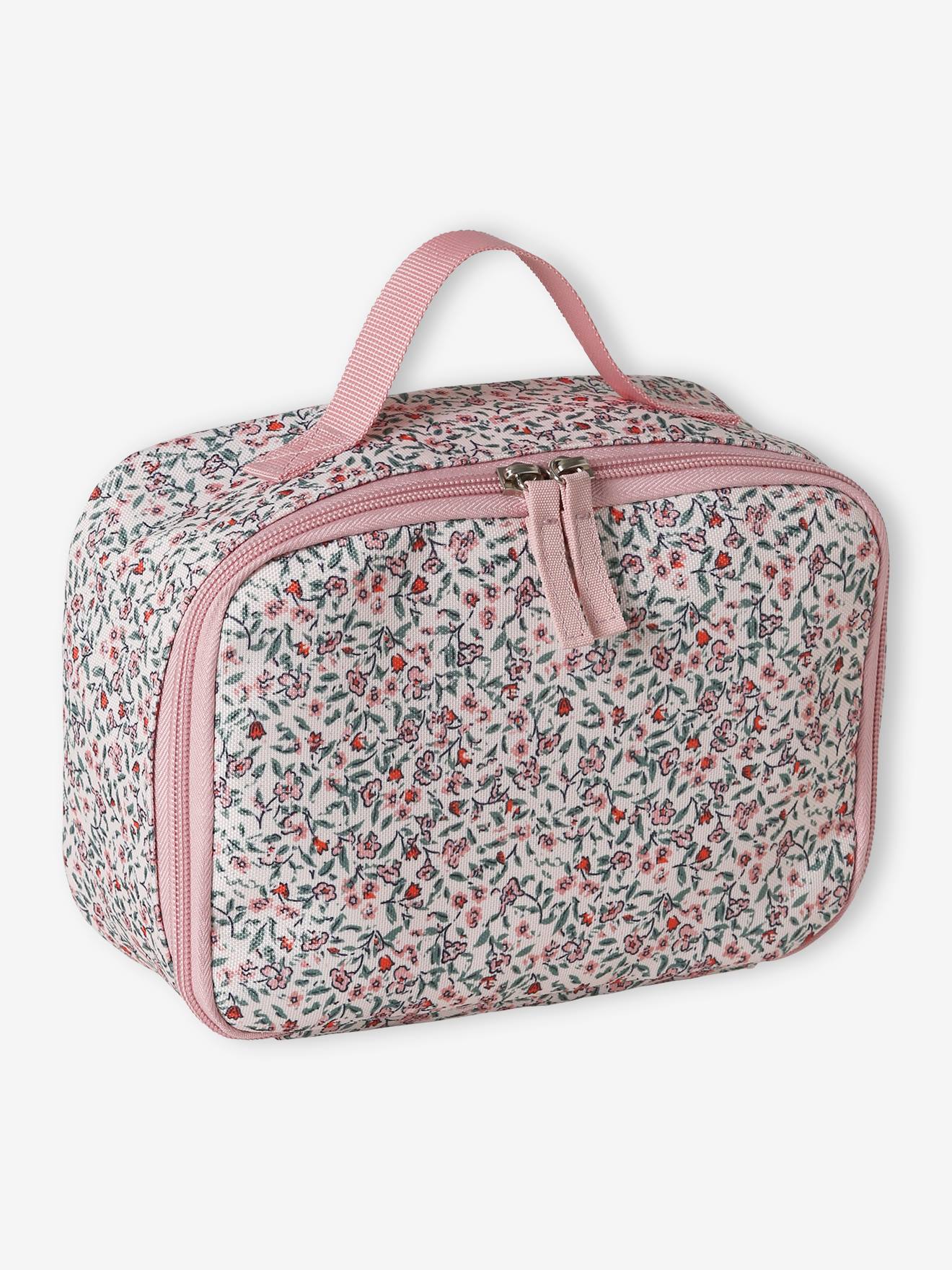 Lunch Bag with Floral Print for Girls, Happy - rose, Girls