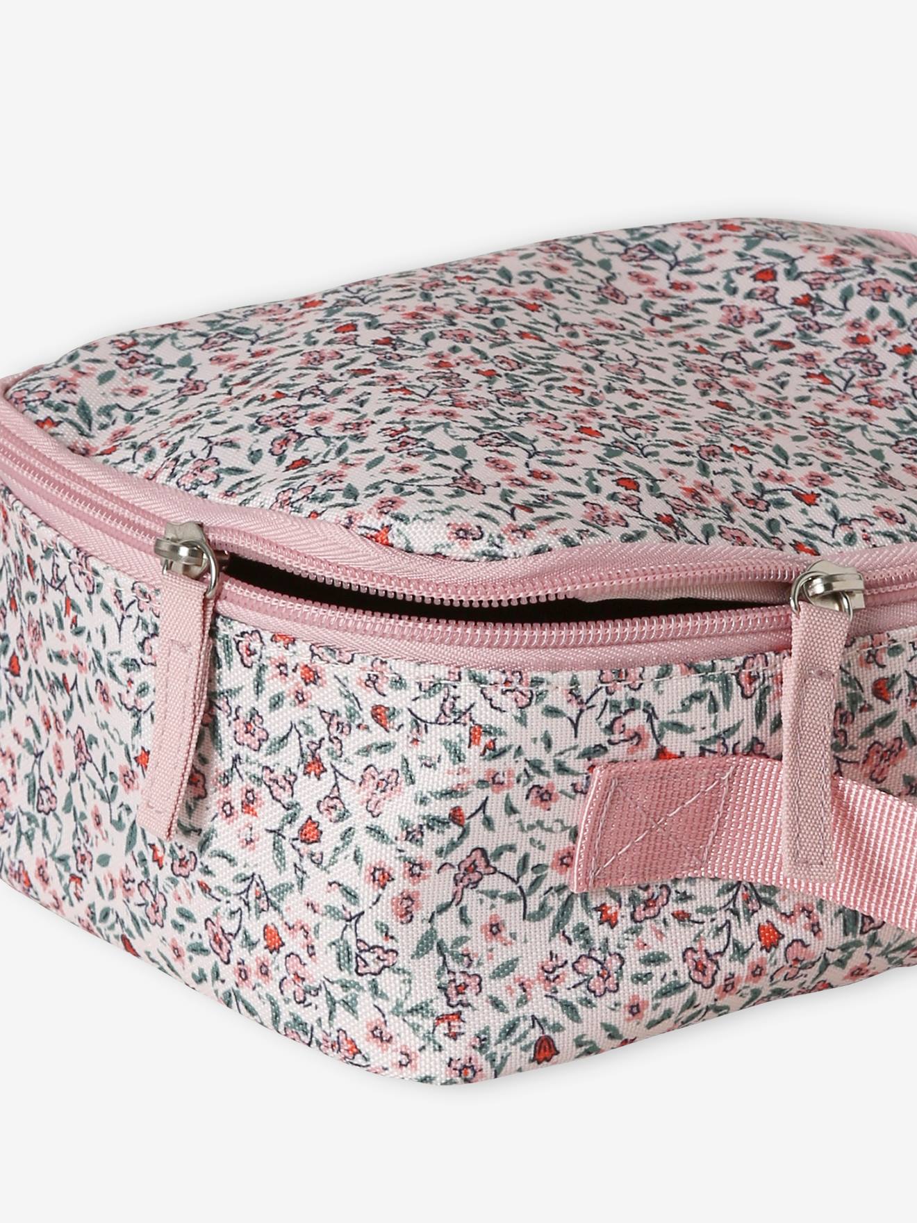 Cartable + trousse fleurie Happy fille - rose, Fille