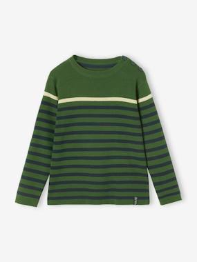 Boys-Cardigans, Jumpers & Sweatshirts-Sailor-Style Striped Jumper for Boys