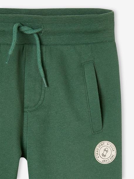 Pantalon jogging Basics garçon en molleton dark bleu ardoise+gris moyen chiné+marine chiné+noir+noir chiné+noisette+ocre+rouge+vert sapin - vertbaudet enfant 