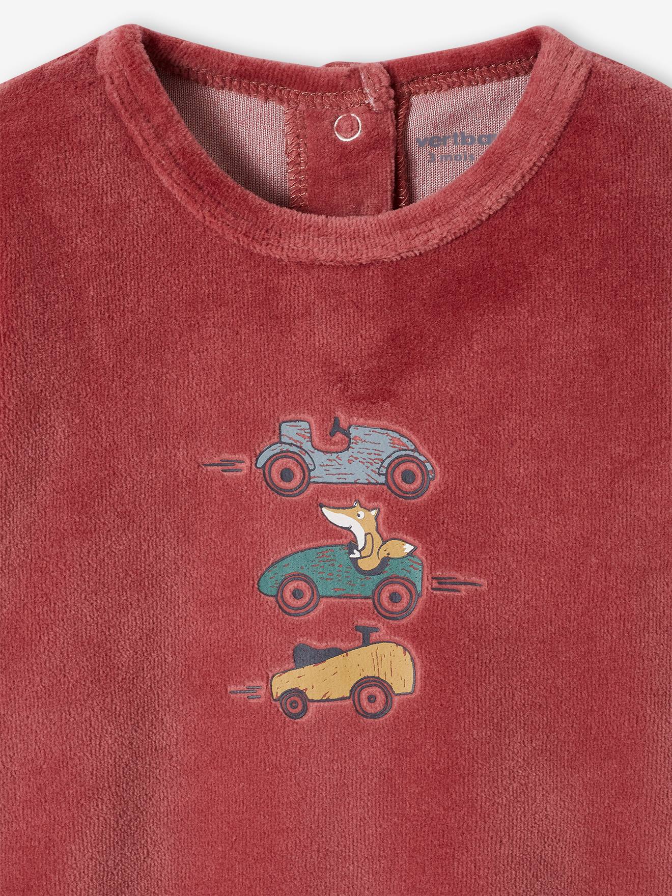 Lot 2 Pyjamas Velours Bébé Motif Voitures - Confort Doux Et Pratique Vertbaudet