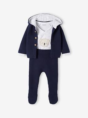 Ensemble naissance 3 pièces en point mousse  - vertbaudet enfant