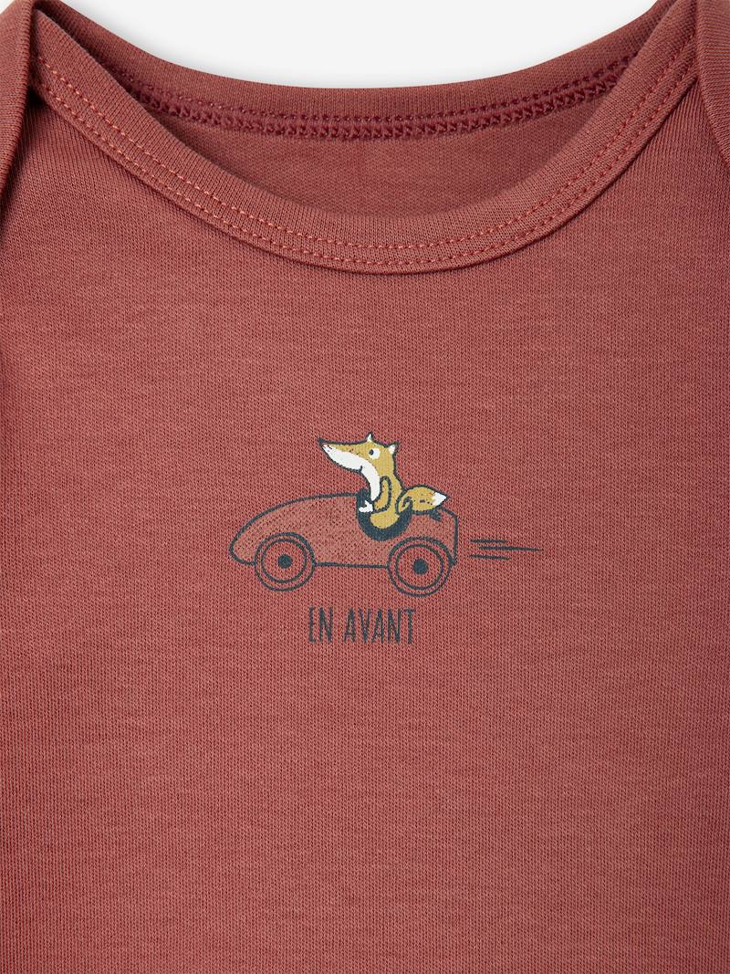 Pack of 3 Long Sleeve "Race Car" Bodysuits with Cutaway Shoulders for