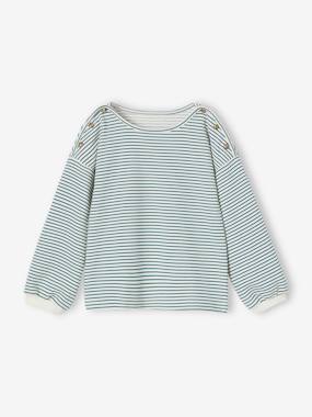 Girls-Tops-Striped Top, Boat-Neck, for Girls