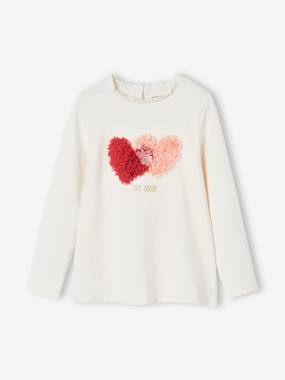 Fille-T-shirt motif fantaisie en relief fille