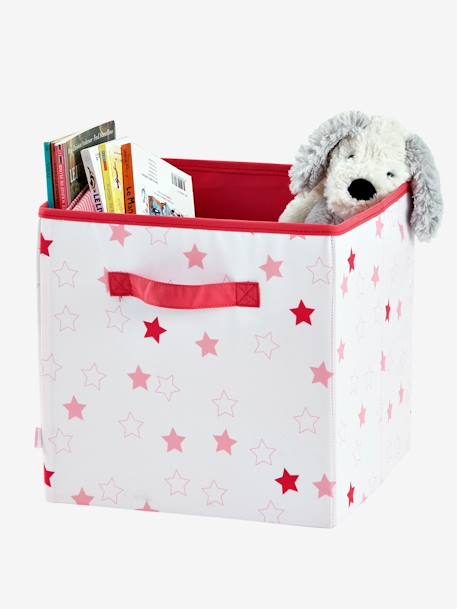 Set of 3 Fabric Storage Boxes PINK LIGHT 2 COLOR/MULTICOL R - vertbaudet enfant 