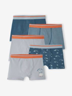 Garçon-Sous-vêtement-Lot de 5 boxers stretch Yéti garçon