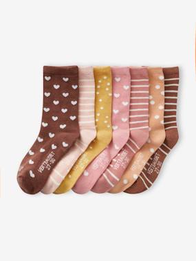 Girls-Underwear-Pack of 7 Pairs of Weekday Socks for Girls