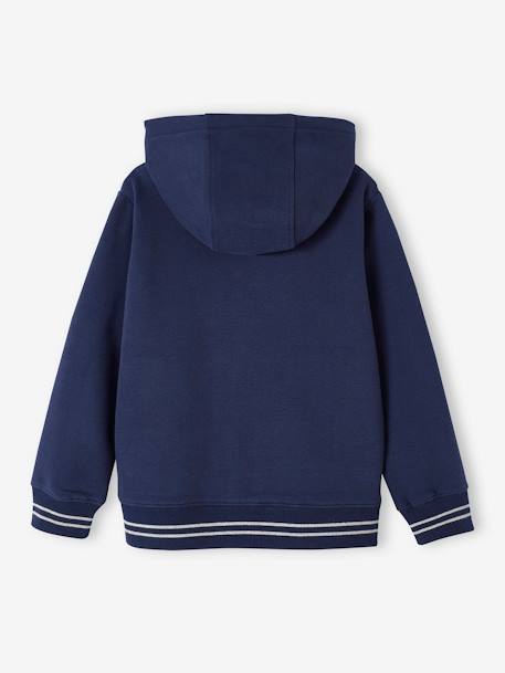 Sweat zippé à capuche sport garçon. bleu grisé+gris chiné+marine+rouge - vertbaudet enfant 