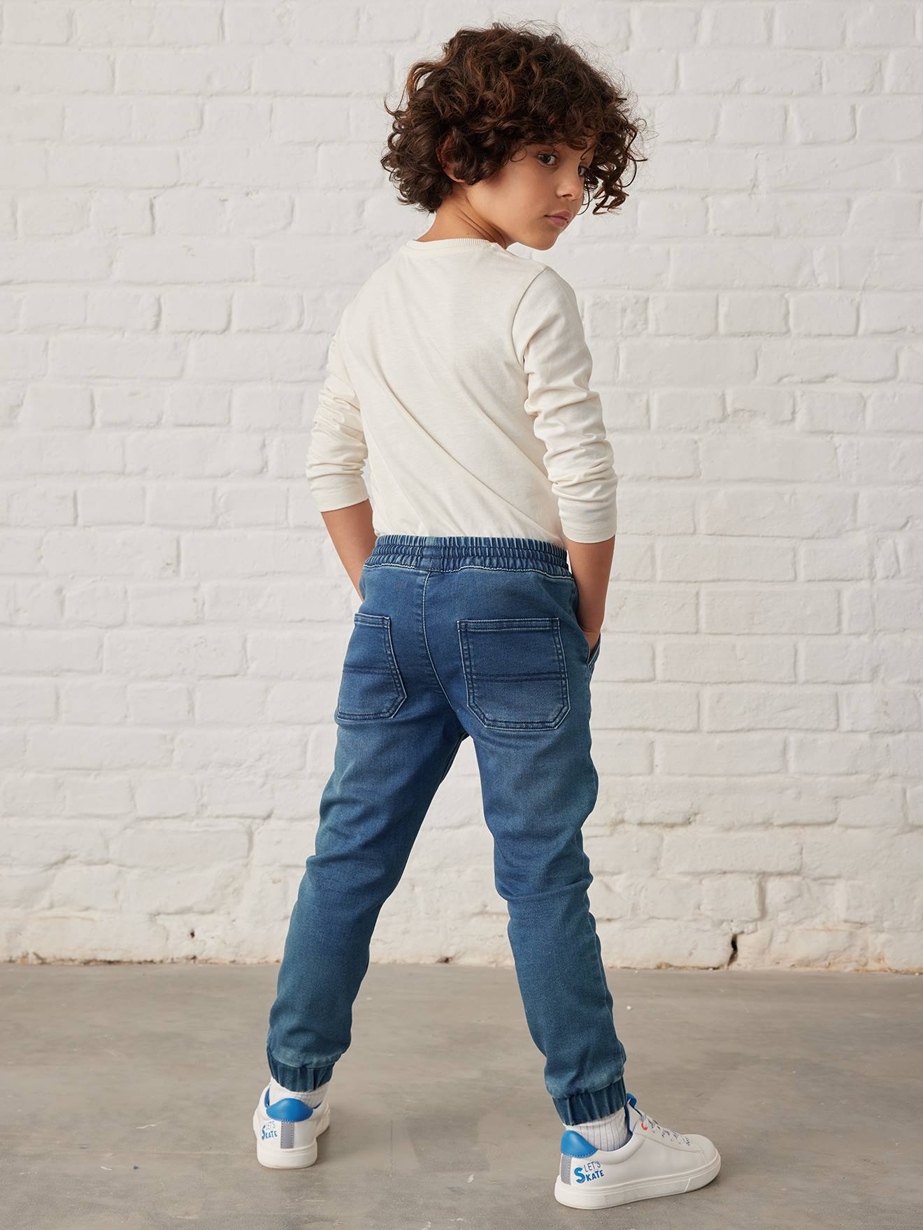Jogger Denim Bébé Garçon BabyGap 4 Ans - Bleu, Chevilles élastiquées