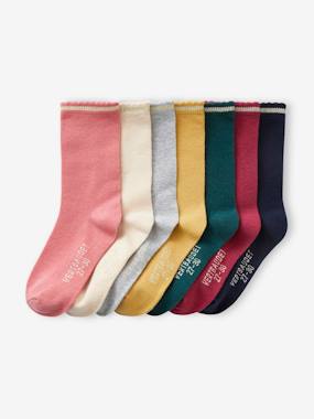 Pack of 7 Pairs of Socks in Lurex for Girls  - vertbaudet enfant