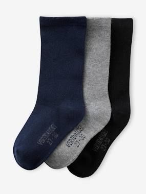 Boys-Pack of 3 Pairs of Seamless Socks for Boys