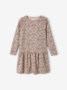 Girls-Dresses-Long Sleeve Printed Dress for Girls