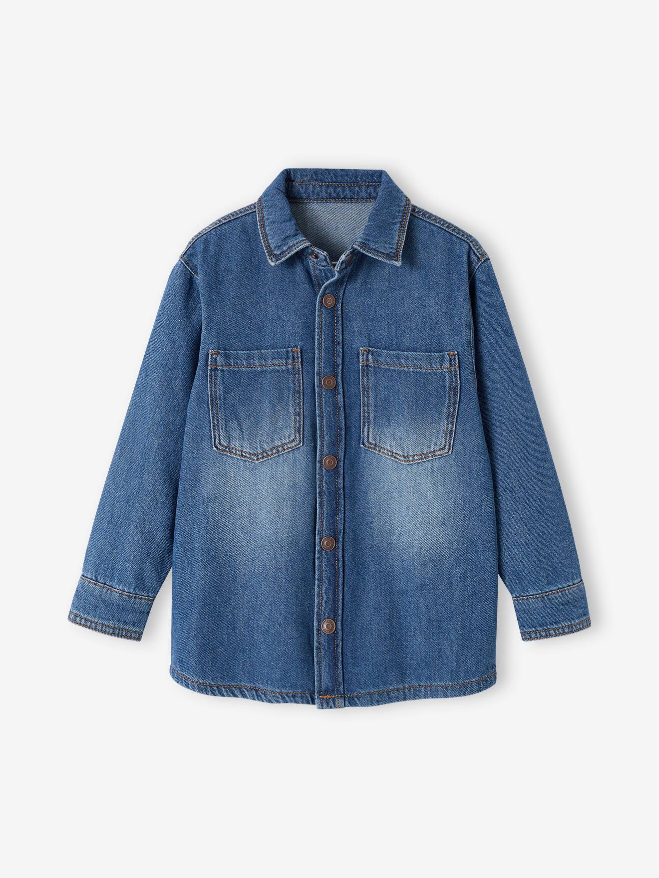 Chemise En Jean Garçon 10 Ans Sorry For The Mess - 100% Coton Bleu - Neuve Avec étiquettes Prix Magasin 39€