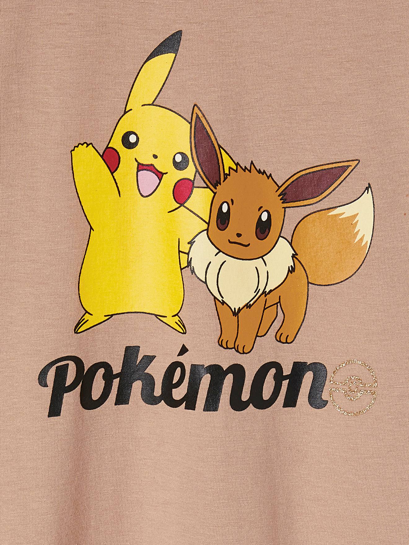 Girl's Pokemon Eevee Face Graphic Tee Light Pink Large 