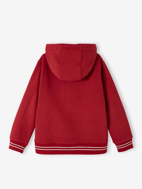 Sweat zippé à capuche sport garçon. bleu grisé+gris chiné+marine+rouge - vertbaudet enfant 