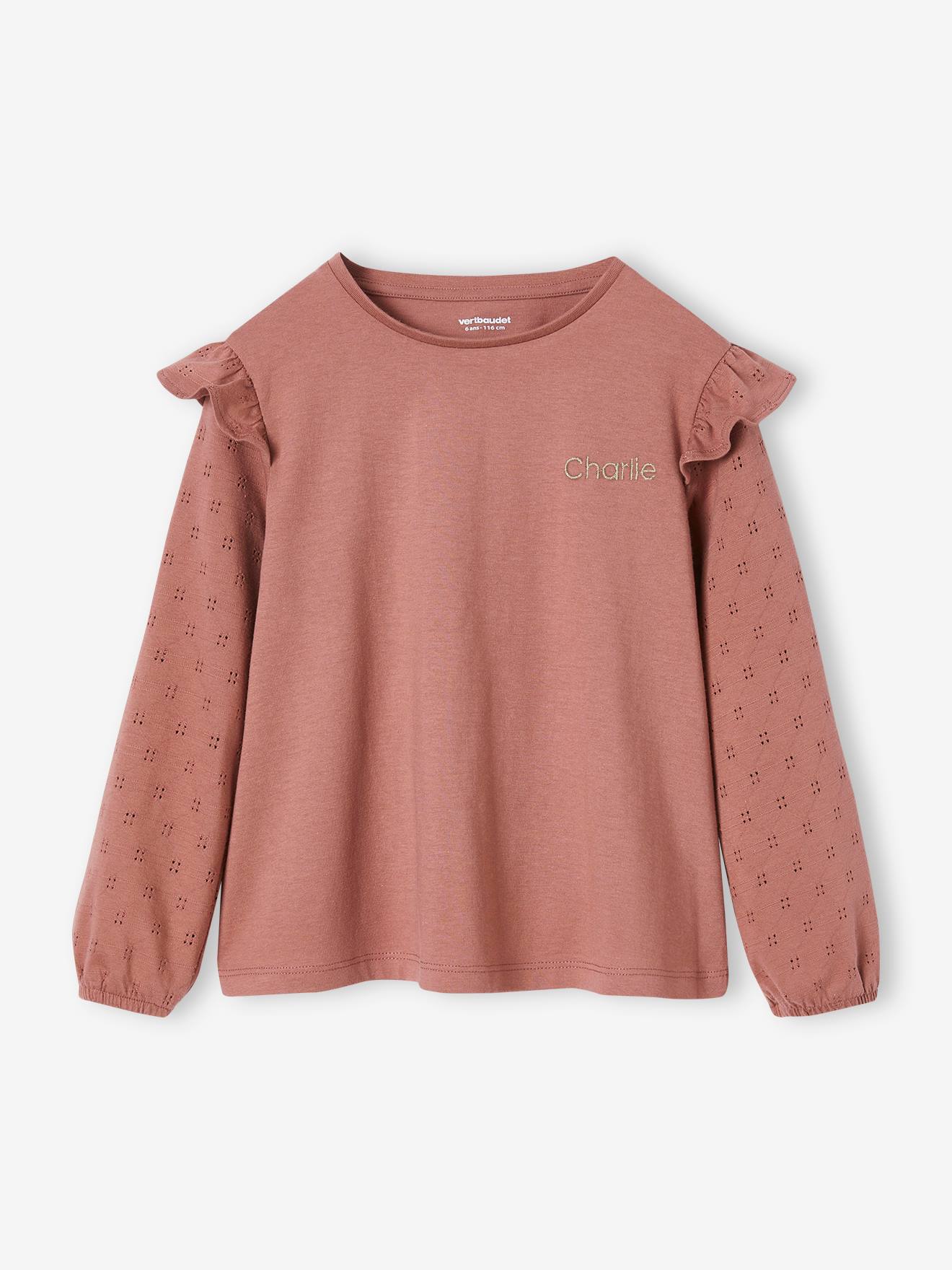 girls ruffle sleeve top