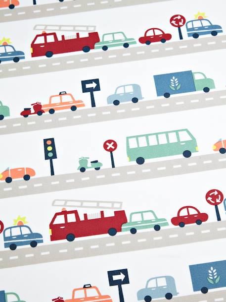 Children's Fitted Sheet, Auto City Theme BEIGE MEDIUM ALL OVER PRINTED - vertbaudet enfant 